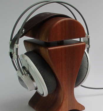 wooden headset stand